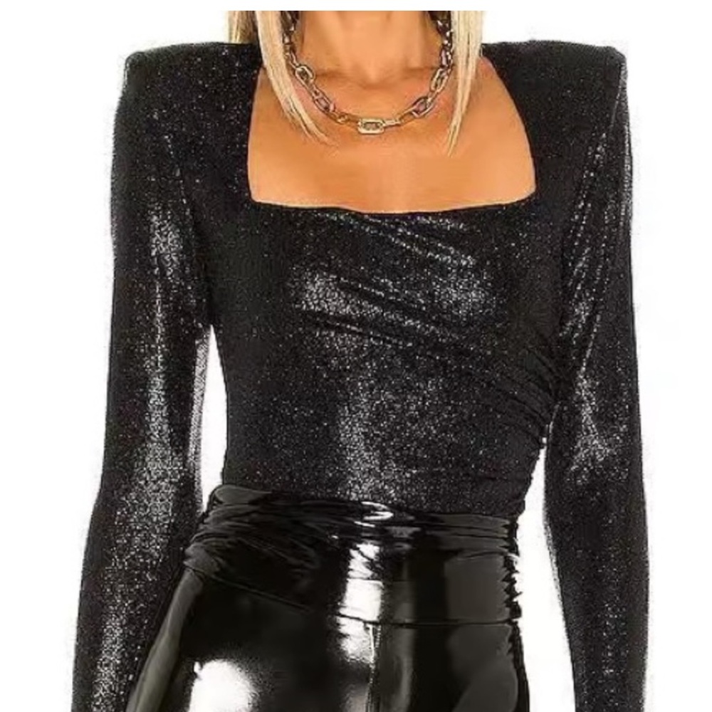 Nookie Black Long Sleeve Bodysuit NWOT